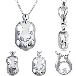 Single mom family 1 2 3 4 kids children necklace